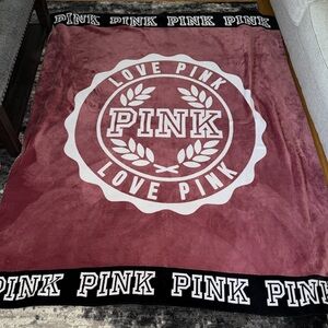 Victoria Secret Pink Begonia Sherpa Blanket